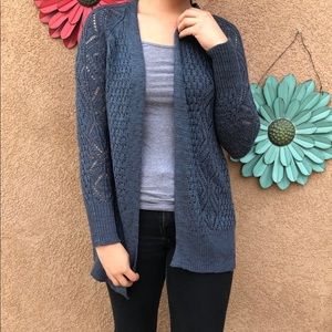 Blue Knit Cardigan